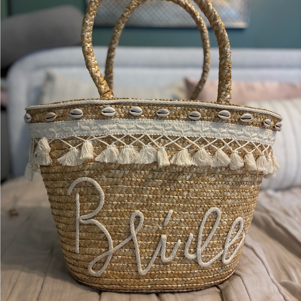 Bride straw tote bag - NWOT